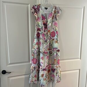 Floral Multicolor Women's Dress
